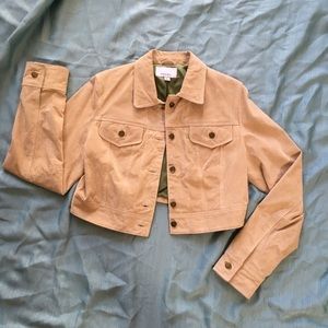 Tan leather jacket